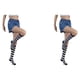 thumbnail image 1 of Qarigey Calcetines a rayas hasta el muslo, calentadores de piernas, Día de San Valentín, accesorios para mujer para diario, fiesta de franja ancha 2Conjunto, 1 of 6