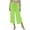 Green, variant on Capri Pants for Women Cotton Linen Elastic High Waist Wide Leg Loose Fit Flowy Cropped Pants with Pockets Womens Capris