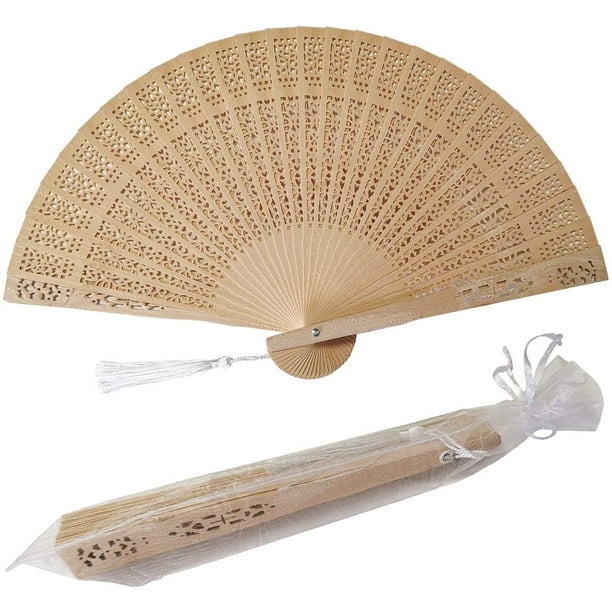 Wooden Folding Fan, Vintage Wooden Fan Handheld Folding Fans Sandalwood ...