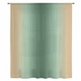 thumbnail image 2 of Sage Green Yellow Ombre Sheer Curtains 72 Inches Long, Farmhouse Modern Gradient Art Light Filering Curtains, Breathable Simi Curtain Privacy Drapes for Living Room Bedroom Window Treatment, 2 of 9
