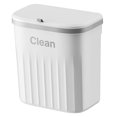 thumbnail image 4 of Cubo de basura colgante, cubo de basura pequeño con tapa para la puerta del armario de la cocina o debajo Blanco L, 4 of 9
