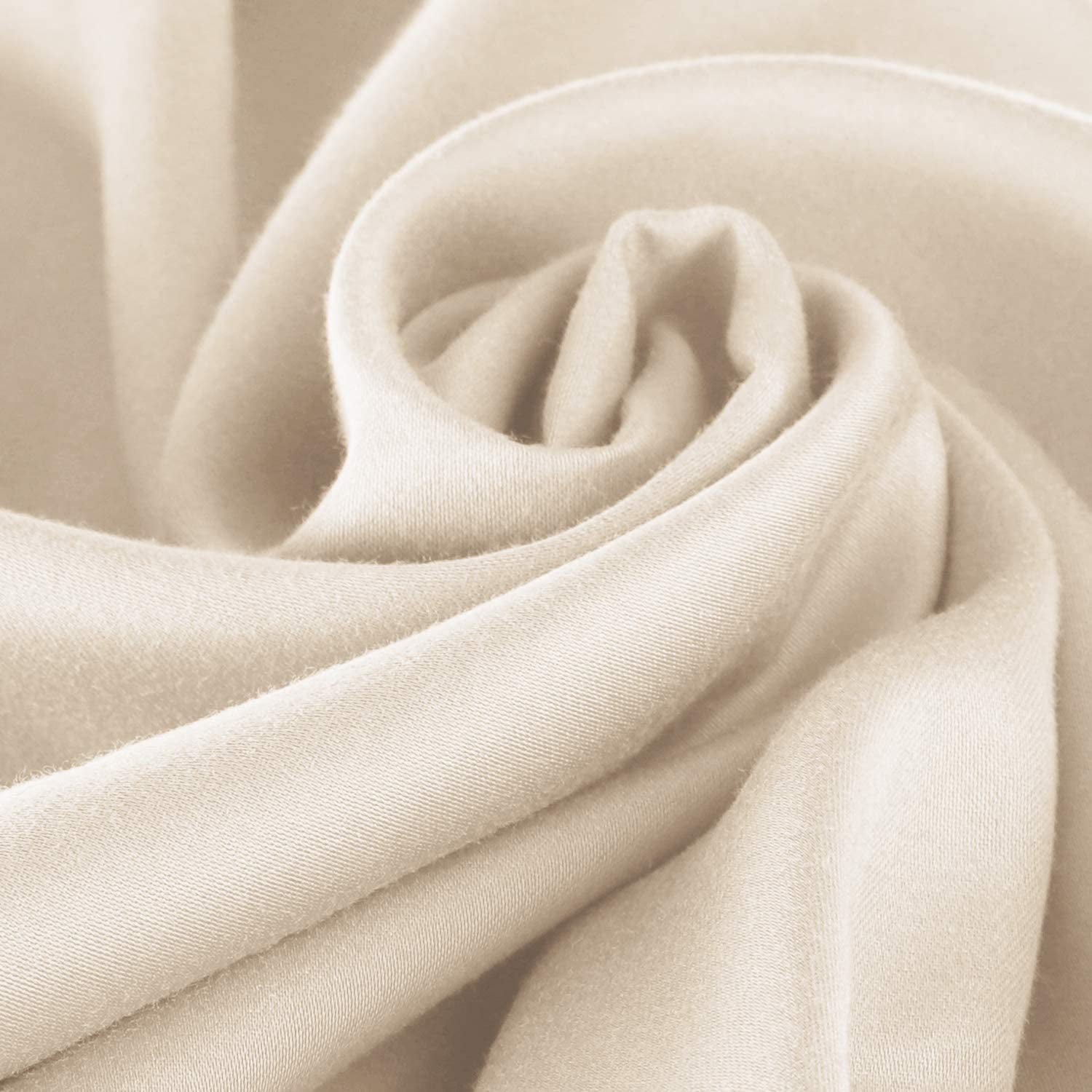 Nestl® 1000 Thread Count Premium Cotton Blend 6 Piece Duvet Cover Set, Includes Duvet Cover, Deep Pocket Fitted Sheet, 2 Pillow Cases, 2 Pillow Shams - Lightweight, hypoallergenic - Queen, Beige Cream