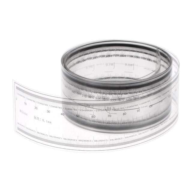 Unique Bargains Film Flexible Ruler 150cm 0.1mm Scale with R Angle & Width Lines PET Plastic Folding Straight Ruler