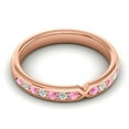thumbnail image 3 of Diamond-Capitals 0.30 Ct Stunning Round Cut Natural Diamond Pink Sapphire Gemstone Wedding Eternity Band for Women Solid 18K Rose Gold Size 3, 3 of 8