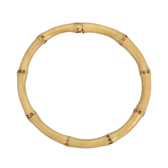 Uxcell 4" Round Bamboo Purse Handles Handmade Handbag Purse for DIY Handbag Making