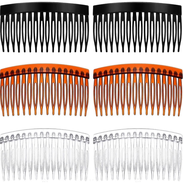 6 piezas de peines para el cabello, peine de pelo liso de tortuga