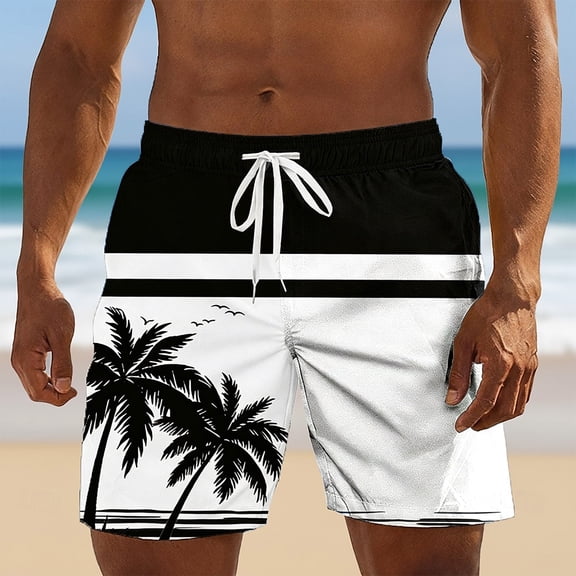 Mens Casual Shorts Lightweight Stretch Beach Half Pants with Drawstring Outdoor Summer Comfort Board Shorts Black L