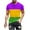 Purple, variant on IYTR Mens Short Sleeve Shirts Comfy T Shirt Color Block Patchwork Summer Fashion Casual Slim Crewneck Blouses Purple XXL