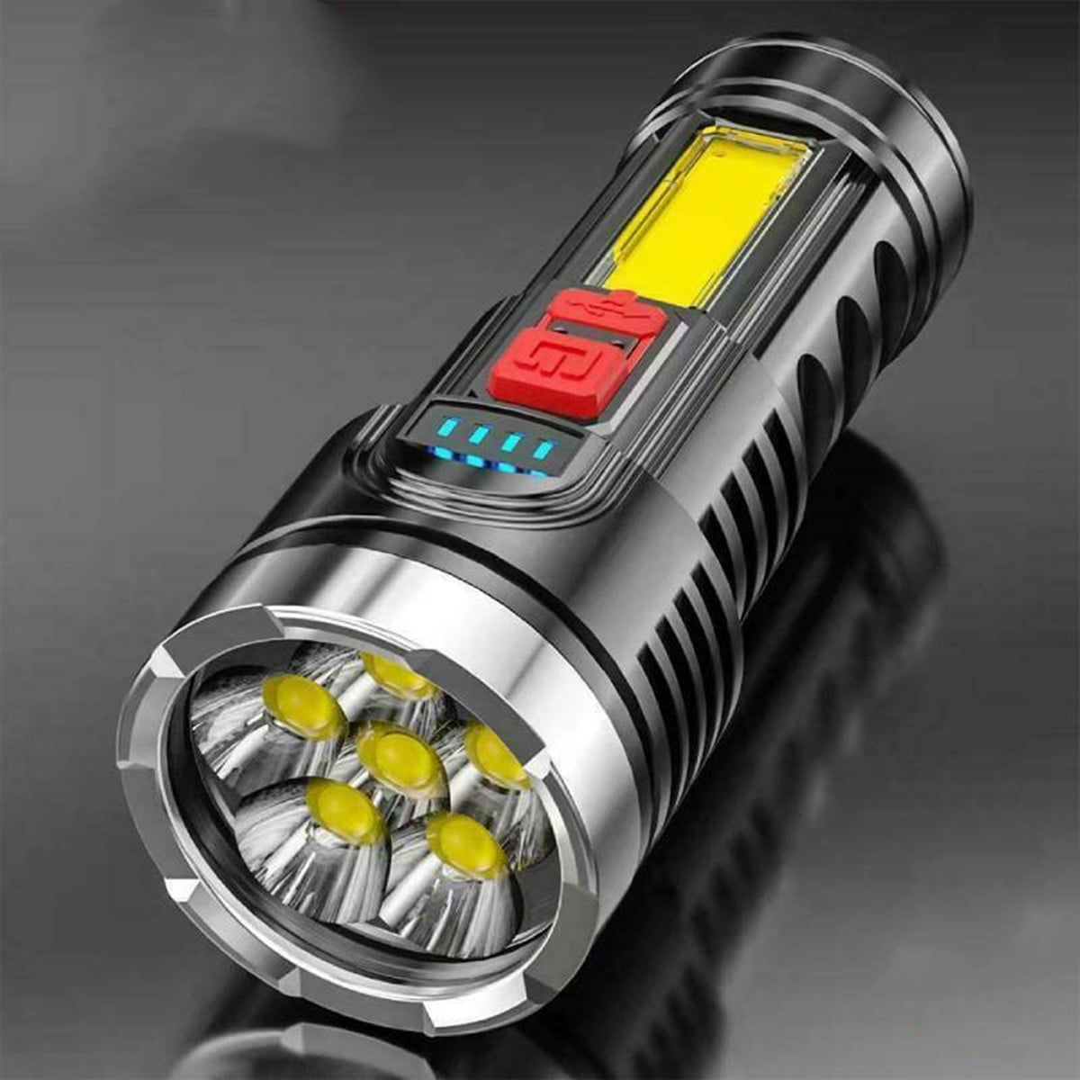 12000000LM LED Flashlight Tactical Torch Searchlight Spotlight USB Rechargeable 