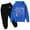 A-Blue292, variant on Little Girls Outfit Set 2-Piece Long Sleeve Letter Print Hoodie + Jogger Pants Spring Cozy Outdoor Play Casual Tracksuit