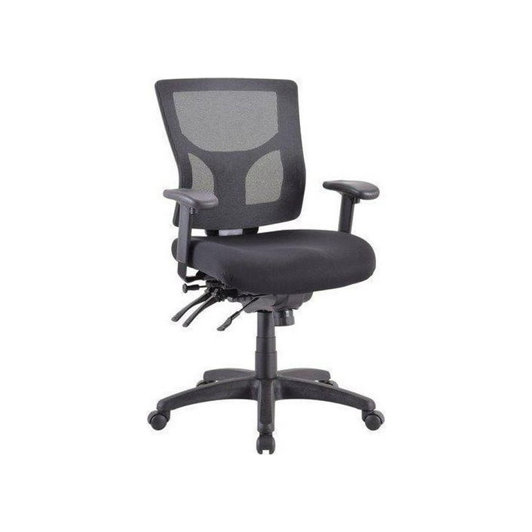 Lorell Executive Mid-back Work Chair - Black Seat - 5-star Base - Black - 1 Each Lorell Executive Mid-back Work Chair - Black Seat - 5-star Base - Black - 1 Each