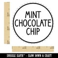 thumbnail image 2 of Mint Chocolate Chip Flavor Scent Rounded Text Self-Inking Rubber Stamp Ink Stamper - Pink Ink - Small 3/4 Inch, 2 of 7