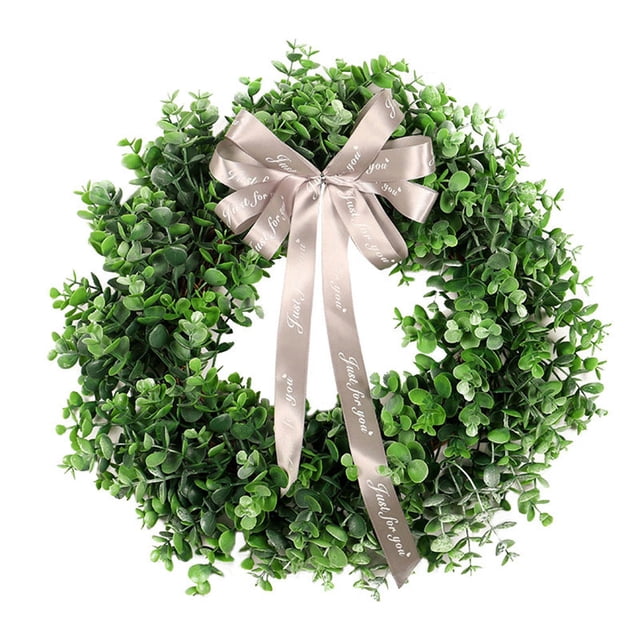 Guirnalda de hojas artificiales para colgar en la puerta, oficina en casa, puerta de entrada, decoración floral, adorno, guirnalda de hojas falsas Speravity HA9042-00B