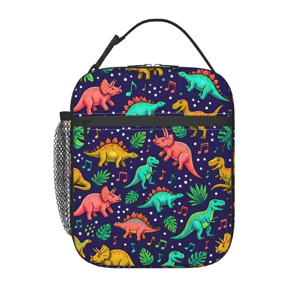 Dinosaur Insulated Lunch Box, Cute Dinosaur Design, Reusable Cooler Bag For Travel Picnic Camping And Daily Use