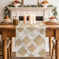 thumbnail image 4 of Light Brown Moroccan Cotton Linen Table Runner for Dining Kitchen, Modern Geometric Abstract Art Wedding Outdoor Party Tablerunners Decoration, Dresser Scarf Coffee Tablecloth Runners 13x72 Inches, 4 of 9