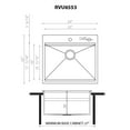 thumbnail image 3 of Ruvati 25 x 22 x 12 inch Deep Laundry Workstation Sink, 3 of 9