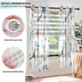 thumbnail image 5 of Sheer Curtains Grommet Drapes Window Treatments Light Filtering for Bedroom Living Room 2 Panels 52" x 63" Watercolor Bluebirds and Wildflowers, 5 of 7