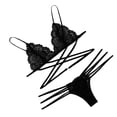 thumbnail image 2 of Conjuntos de lencería, lencería sexy de encaje para mujer, ropa de dormir, babydolls para mujer XL negro, 2 of 8