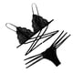 thumbnail image 2 of Lencería de encaje jinwen Bigworldlittlethings mujer XL negro, 2 of 8