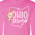 thumbnail image 4 of Inktastic Ohio Strong with State Silhouette and Pink Flowers Long Sleeve T-Shirt, 4 of 5
