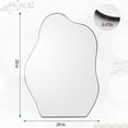 thumbnail image 5 of Anyrose 28"x20" Irregular Vanity Bathroom Mirror Frameless Wall Mirror, 5 of 6