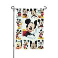 thumbnail image 1 of Bandera de jardín de temporada de Mickey Mouse, bandera de doble cara, bandera navideña para decoraciones navideñas al aire libre., 1 of 8