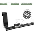 thumbnail image 3 of 9x2.4In Bar Holders Universal Fit,Over Cabinet Towel Bar with Hook,Durable Black Stainless Steel Towel Rack for Kitchen,Bathroom(1 Pack), 3 of 6