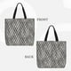 thumbnail image 2 of Easygdp Black White Stripes Bolsa Tote para Mujer, Bolso de Hombro para Trabajo, Playa, Viajes, Compras y Supermercado, 2 of 7