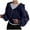 A-Navy127, variant on Bibifish Womens Hoodies Solid Color Zip Up Cropped Hooded Sweatshirts With Pocket Trendy Baggy Long Sleeve Hoodies For Ladies