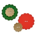 thumbnail image 4 of Mibo 8pcs Nylon Resin - Daisy Shape - Festive Holiday Button - 36L(22mm) - 2 Hole - Gold Glitter, 4 of 5