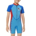 thumbnail image 1 of Trajes de baño de neopreno Trajes de baño térmicos Secado rápido Niños con traje de neopreno corto de manga corta Jóvenes Playa Sunprotección para Snorkel Surfing XXL Vogacara  OD003652-05, 1 of 7