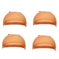 thumbnail image 1 of HD Wig Cap Stocking Cap Transparent Wig Cap Thin Nylon Cap Multifunctional Convenient Head Covers,Brown 4 Pcs, 1 of 8