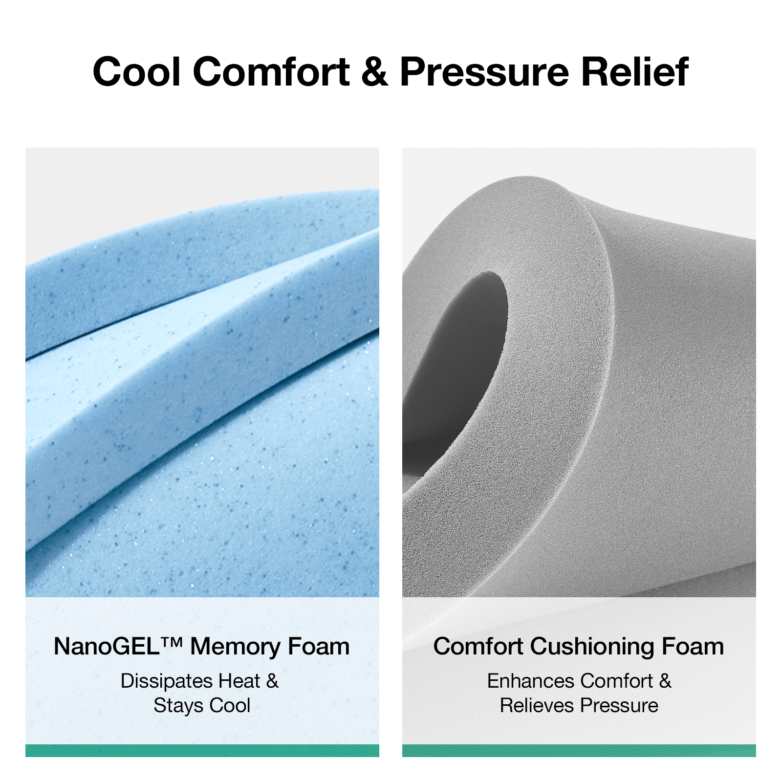 Novilla Vela 14 inch Queen Mattress, Hybrid Mattresses with Cooling Gel Memory Foam in a Box, Pressure Relief, CertiPUR-US Certified