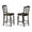 Chs-mah-w, variant on East West Furniture CHS-MAH-W Chelsea Counter Height Barstools - Slat Back Wooden Seat Chairs, Set of 2, Mahogany