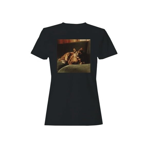 Tortie Cat on Velvet Sofa Women's T-shirt