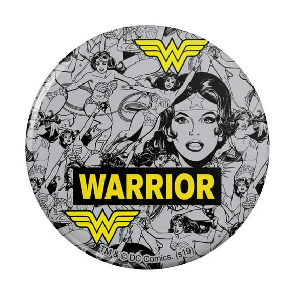 Wonder Woman Warrior Pattern Pinback Button Pin