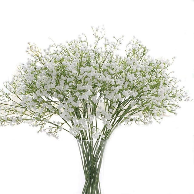 Flores artificiales 9 Uds 21 "Baby Breath/Gypsophila plantas falsas decoración para fiesta de boda flores de tacto Real DIY hogar jardín, blanco Ofspeizc HMHZ591-3