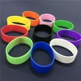 thumbnail image 2 of GOGO 10 PCS Wide Silicone Wristbands Rubber Bracelets, Party Favors-NOCTILUCOUS, 2 of 7