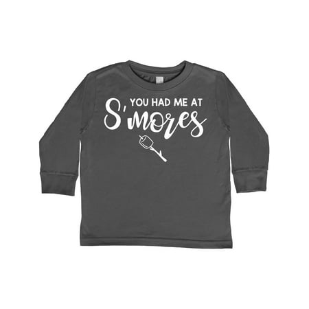 

Inktastic Had Me At S mores Gift Toddler Boy or Toddler Girl Long Sleeve T-Shirt