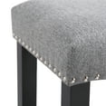 thumbnail image 5 of Westin Outdoor Yazan 29" Upholstered Bar Stool with Nail Head Trim, Black/Gray, 5 of 6