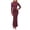 Red, variant on Women Long Sleeve Bodycon Maxi Dresses Solid Elegant Stand Collar Slim Fit Wedding Party Dress Black XL