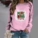 thumbnail image 2 of Top de suéter con estampado navideño de manga larga con cuello redondo para mujer primavera otoño Pompotops  FGAJ10336, 2 of 5