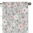 thumbnail image 3 of Watercolor Floral Grey Semi-Sheer Curtain Panels (Set of 2) by Sweet Jojo Designs, 3 of 5