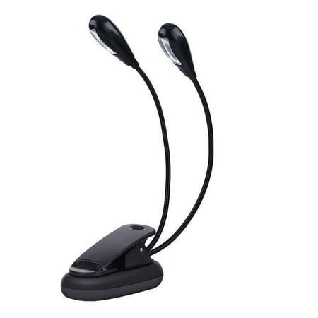 Light Stand Bracket Ymiko Mini Clip On Reading LED Lamp Adjustable Double Arms Light, USB Rechargeable Table Top Desk Bracket Lamp For Music stand, Night Reading, Maintenance Work ()