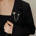 thumbnail image 6 of Dainty Airplane Brooch Pin for Women Cubic Zirconia Rhinestone Chain Tassel Aircraft Plane Lapel Brooches Pins, 6 of 6