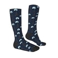 thumbnail image 3 of Picia Women Crew Soft Moisture-wicking Socks Night Forest Wolf Pattern Design Cotton Socks, One Size fit All, 3 of 9