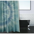 thumbnail image 3 of Simply Daisy 70" W x 73" H Shibori Burst Geometric Print Polyester Shower Curtain, Teal, 3 of 3