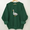 thumbnail image 5 of TANGNADE Women Outerwear Sweatshirt Goose Print Pattern Fashionable Casual Round Neck Sweater Loose Fitting Pullover for Women Goose Womens Sweater Green S, 5 of 8