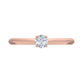 thumbnail image 3 of 0.2 Carat Prong Set Solitaire Diamond Engagement Ring Band in 14K Rose Gold (Ring Size 7), 3 of 5