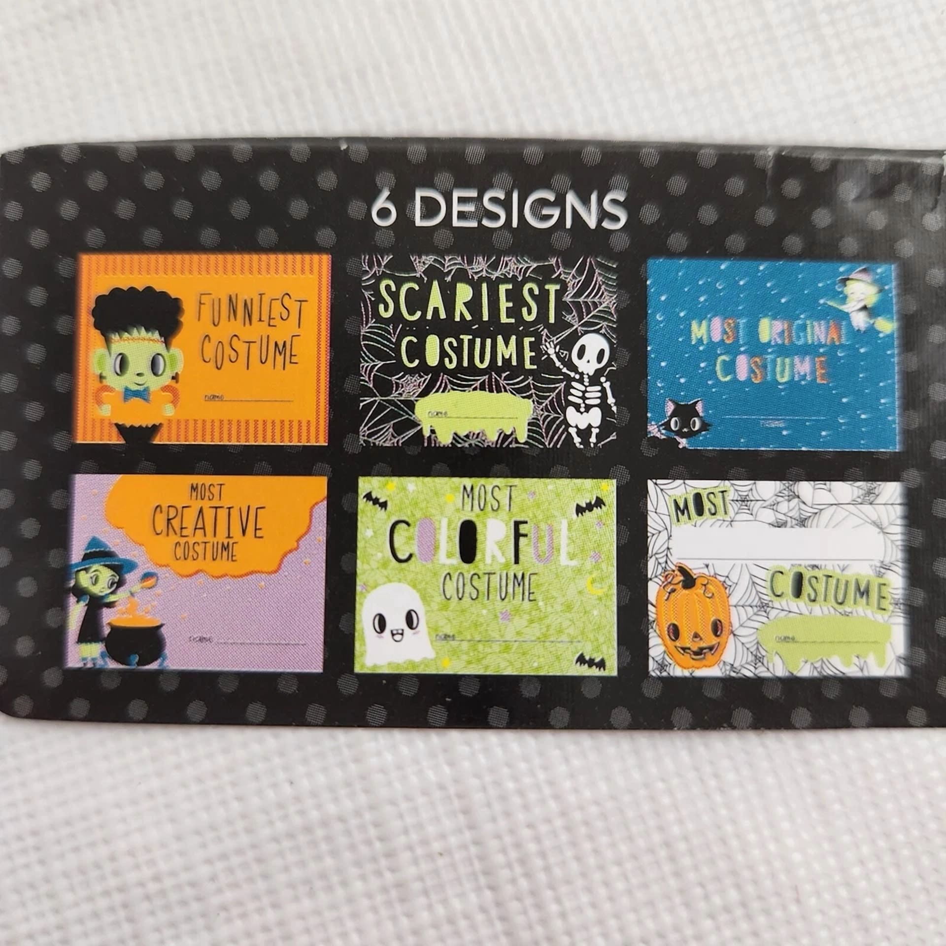 Halloween Costume Contest Awards Certificate 24 Pack Six Designs